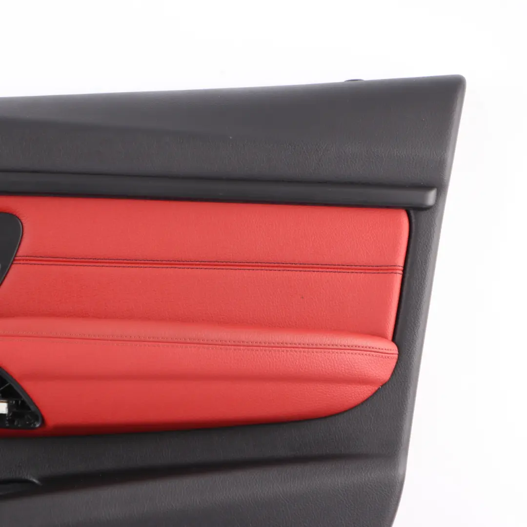 BMW F30 F31 LCI Front Right O/S Door Card Lining Panel Leather Red Black - SKU 7279200 - Part number 7279200
