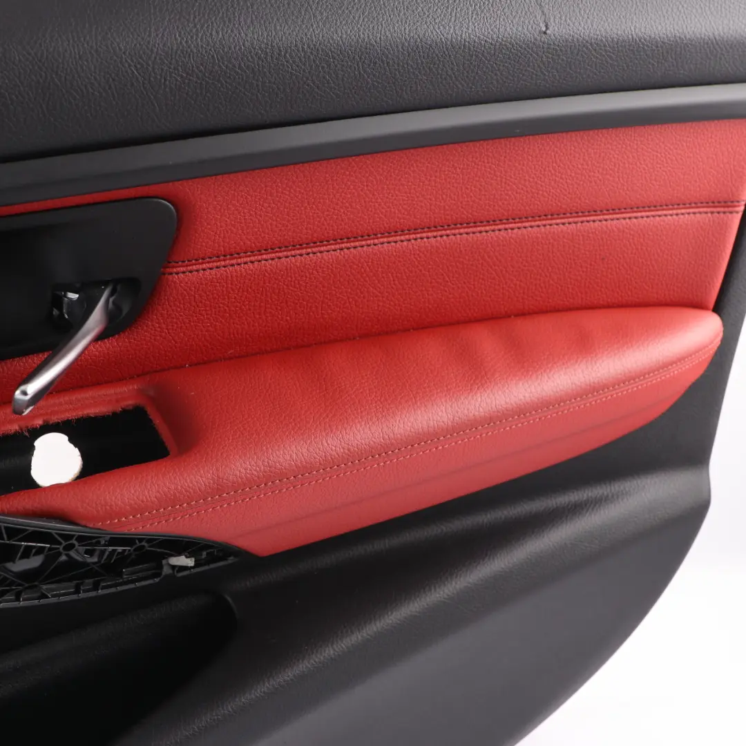 Front Right O/S Door Card Lining Panel Leather Red Black to BMW F30 F31 LCI with Part number 7279200 BMW F30 F31 LCI Front Right O/S Door Card Lining Panel Leather Red Black - SKU 7279200 - Part number 7279200
