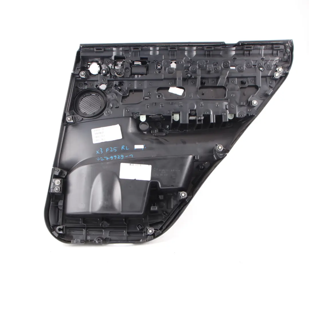 Scheda porta BMW F25 Rivestimento posterior sinistro Copertura pelle Nevada Nero per con numero di parte 7279929 Scheda porta BMW F25 Rivestimento posterior sinistro Copertura pelle Nevada Nero - SKU 7279929-1 - Numero di parte 7279929