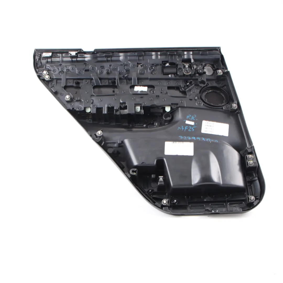  Carte de Porte BMW F25 Couvercle de garniture arrière droite Cuir Nevada Noir - SKU 7279930 - Numéro de pièce 7279930