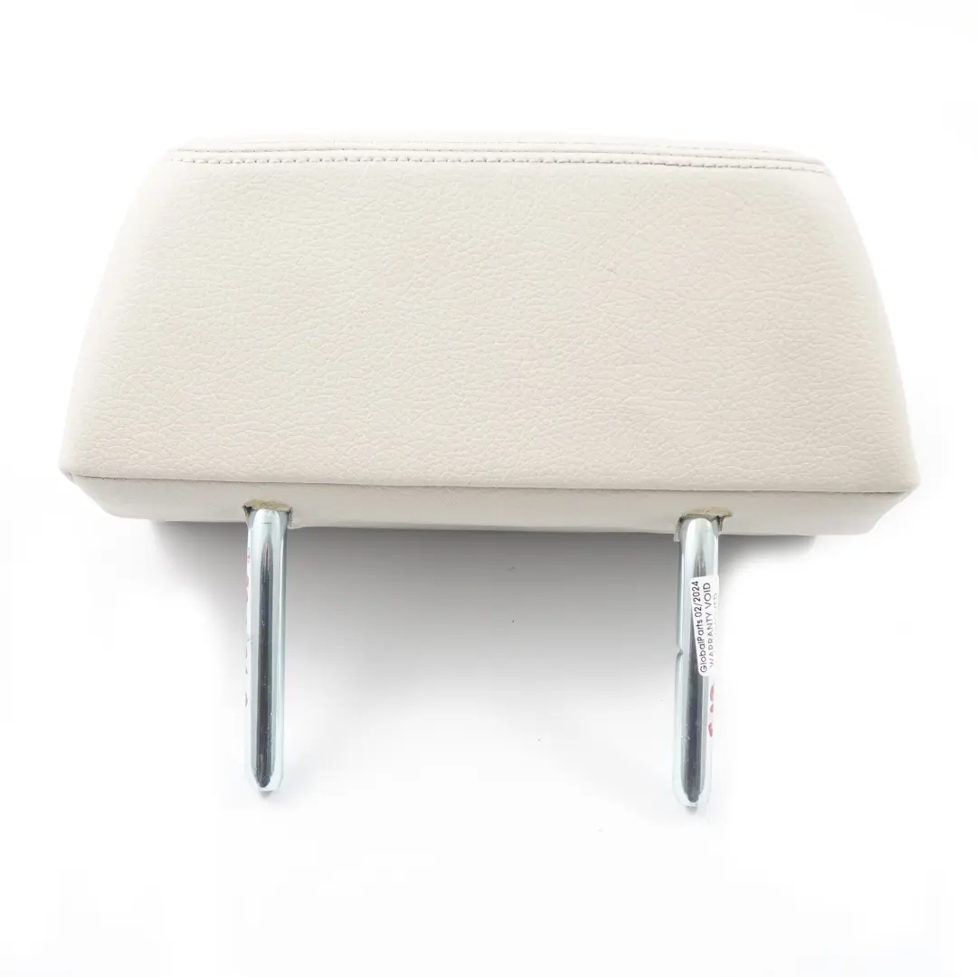 Headrest Rear Left Right N/O/S Leather Dakota White to BMW F12 F13 Seat with Part number 7280340 BMW F12 F13 Seat Headrest Rear Left Right N/O/S Leather Dakota White - SKU 7280340 - Part number 7280340