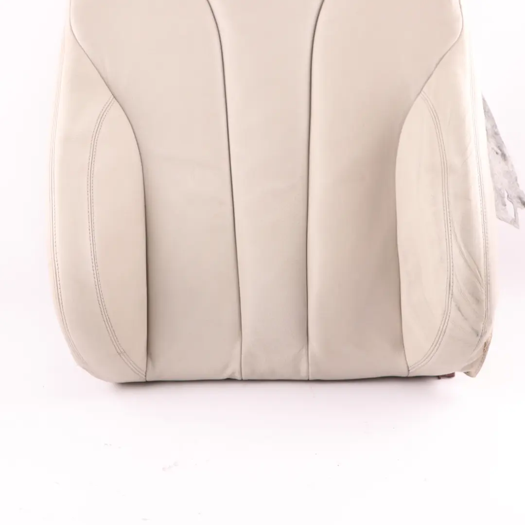 Front Sport Seat Cover Heated Left N/S Backrest Leather Ivory White to BMW F12 with Part number 7280597 BMW F12 Front Sport Seat Cover Heated Left N/S Backrest Leather Ivory White - SKU 7280597 - Part number 7280597