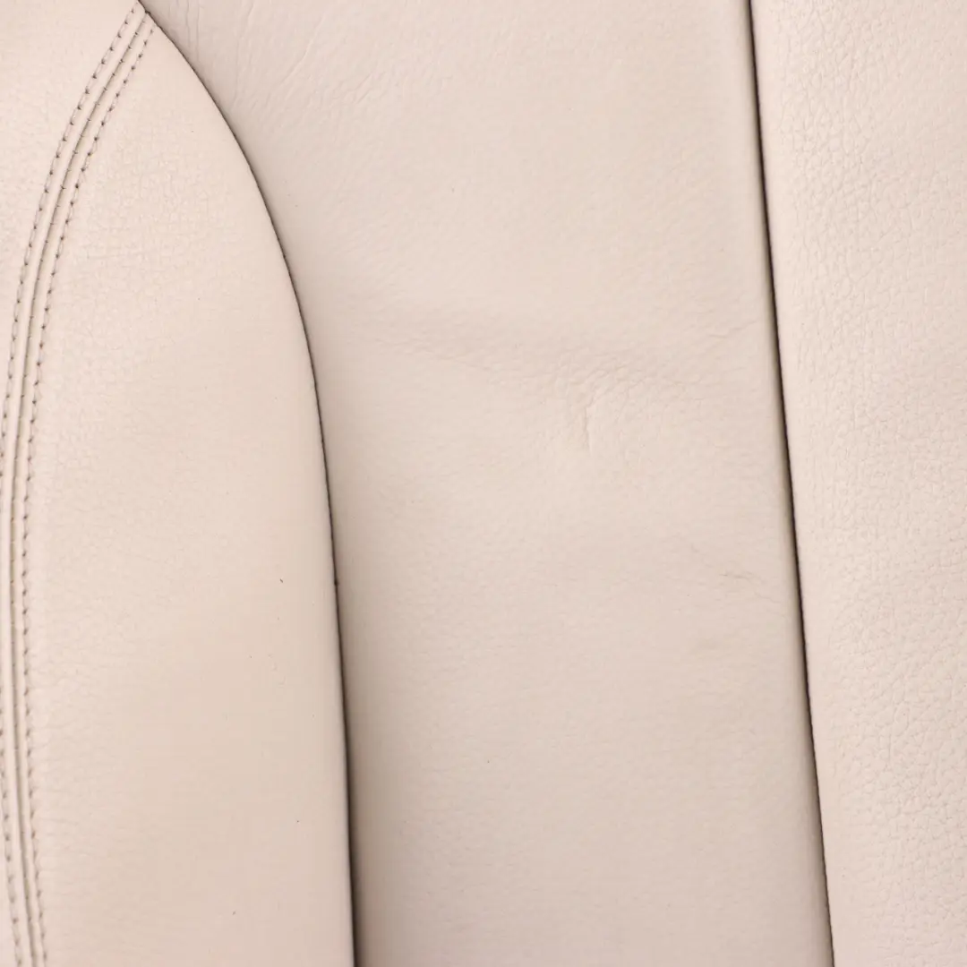 BMW F12 Front Sport Seat Cover Heated Left N/S Backrest Leather Ivory White - SKU 7280597 - Part number 7280597