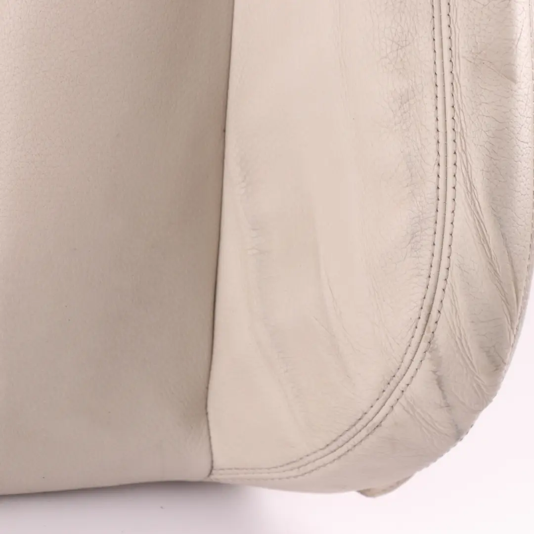 BMW F12 Front Sport Seat Cover Heated Left N/S Backrest Leather Ivory White - SKU 7280597 - Part number 7280597