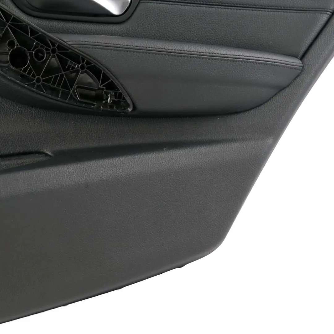 BMW F30 F31 Scheda Porta Posteriore Destra Fodera Pannello Pelle Nera Dakota - SKU 7280904 - Numero di parte 7280904