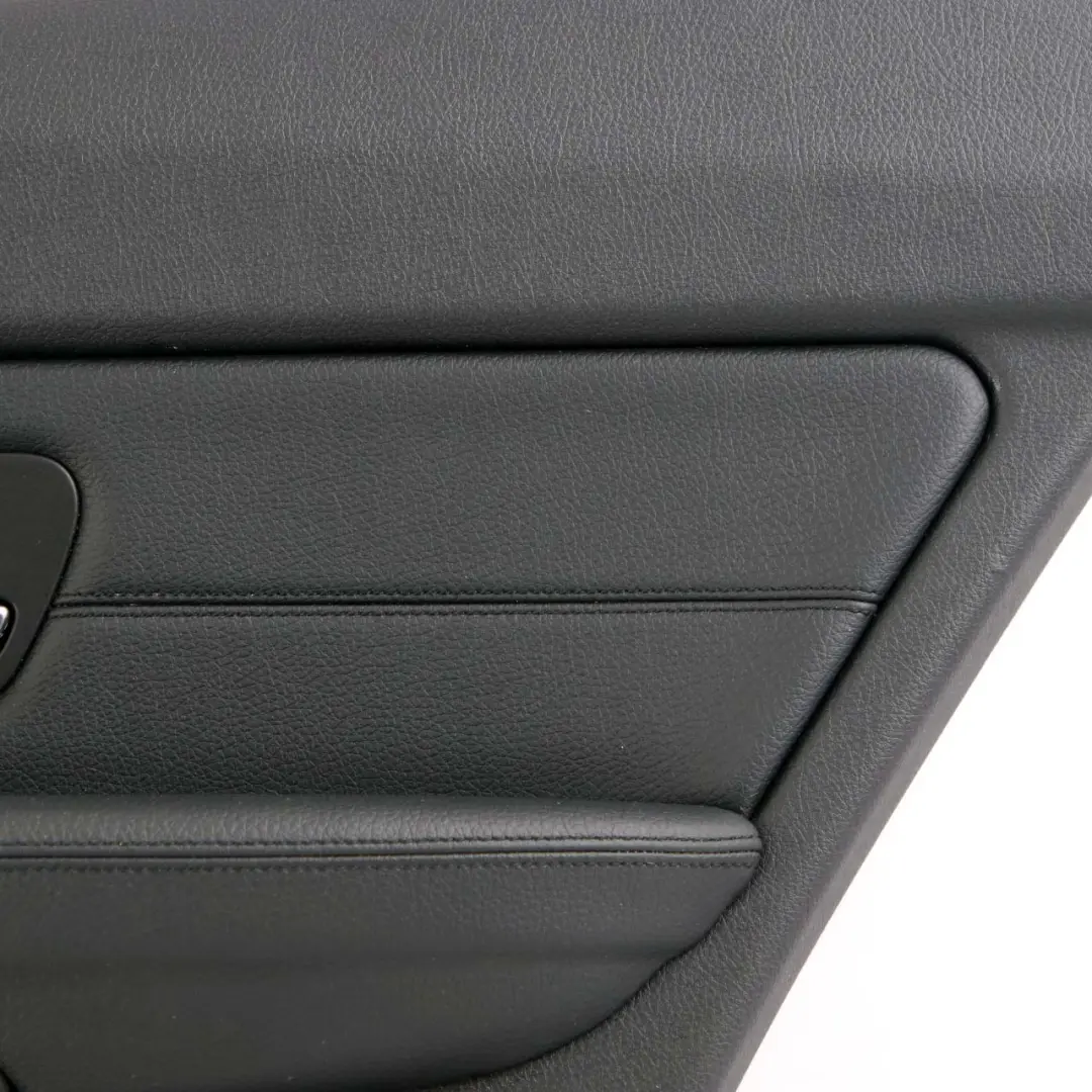 BMW F30 F31 Scheda Porta Posteriore Destra Fodera Pannello Pelle Nera Dakota - SKU 7280904 - Numero di parte 7280904
