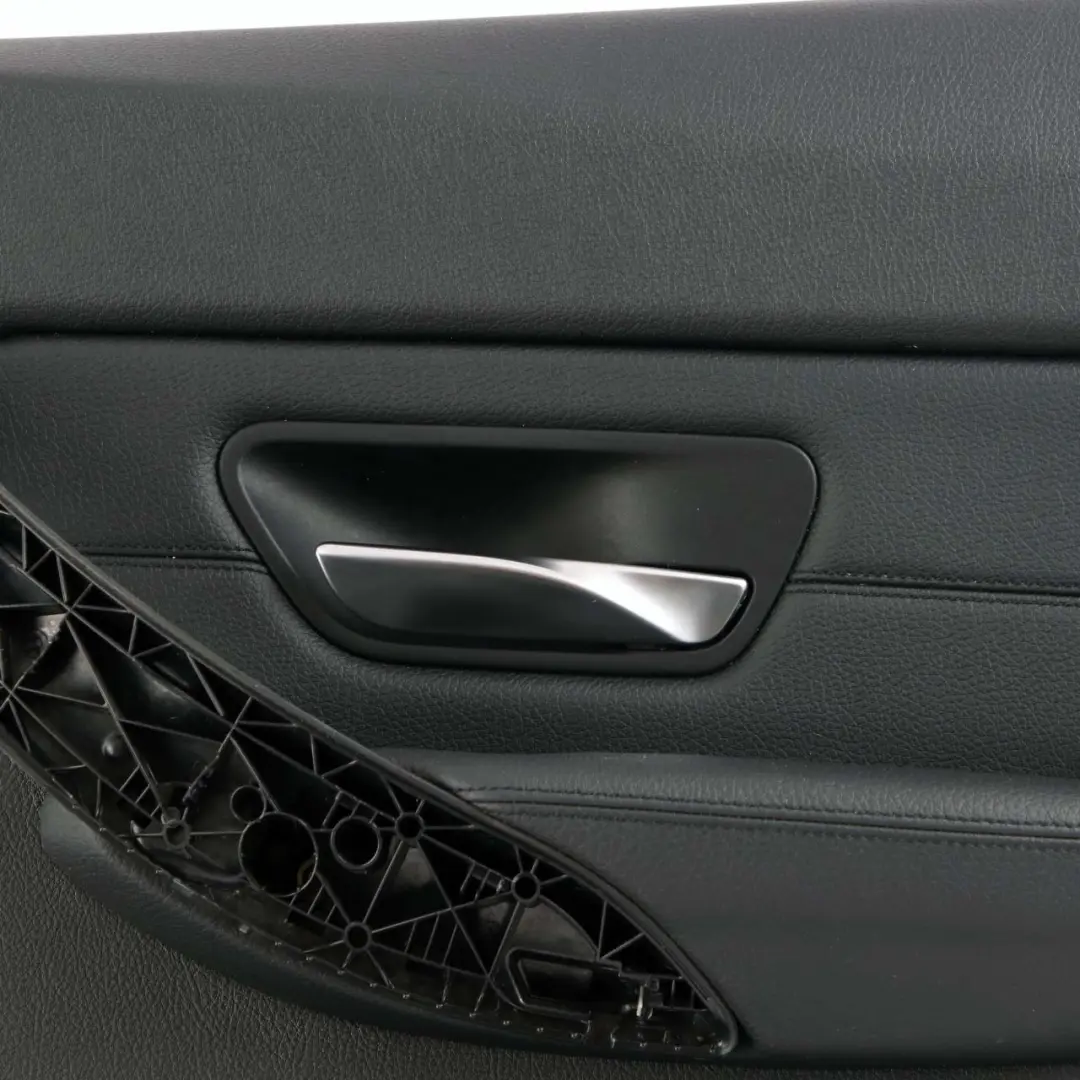 BMW F30 F31 Scheda Porta Posteriore Destra Fodera Pannello Pelle Nera Dakota - SKU 7280904 - Numero di parte 7280904