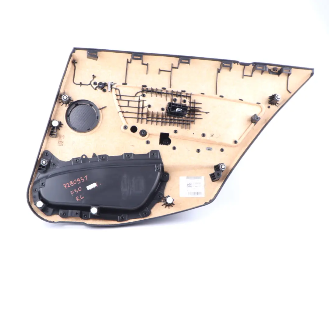 Door Card Rear Left N/S Door Lining Panel Fabric Anthracite Grey to BMW F30 F31 with Part number 7280931 BMW F30 F31 Door Card Rear Left N/S Door Lining Panel Fabric Anthracite Grey - SKU 7280931 - Part number 7280931