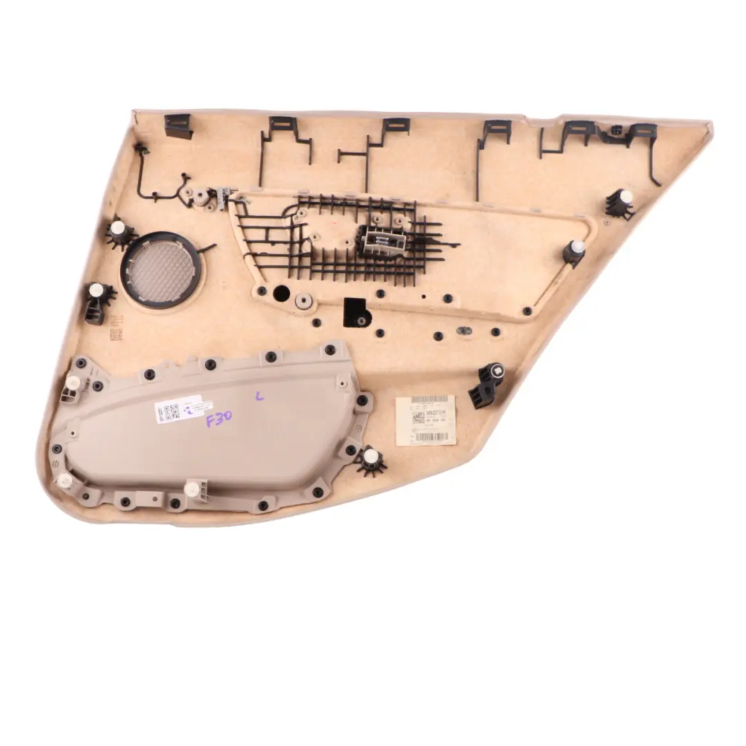 Door Card Rear Left N/S Door Lining Panel Cloth Fabric Oyster to BMW F30 F31 with Part number 7280935 BMW F30 F31 Door Card Rear Left N/S Door Lining Panel Cloth Fabric Oyster - SKU 7280935 - Part number 7280935