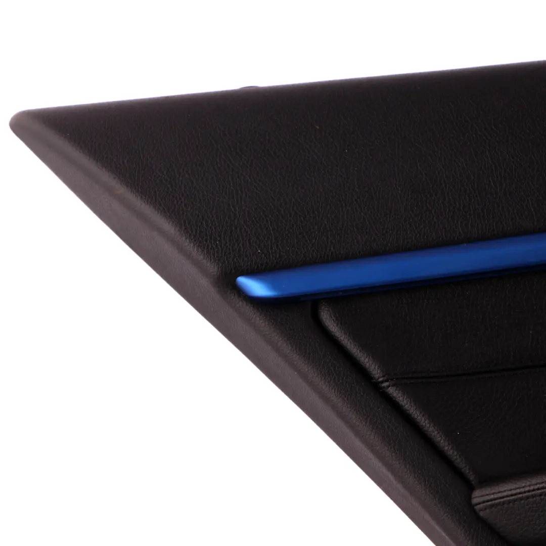 BMW F30 F31 Rear Left N/S Door Card Lining Panel Black Leather Blue Strip - SKU 7280939-1 - Part number 7280939