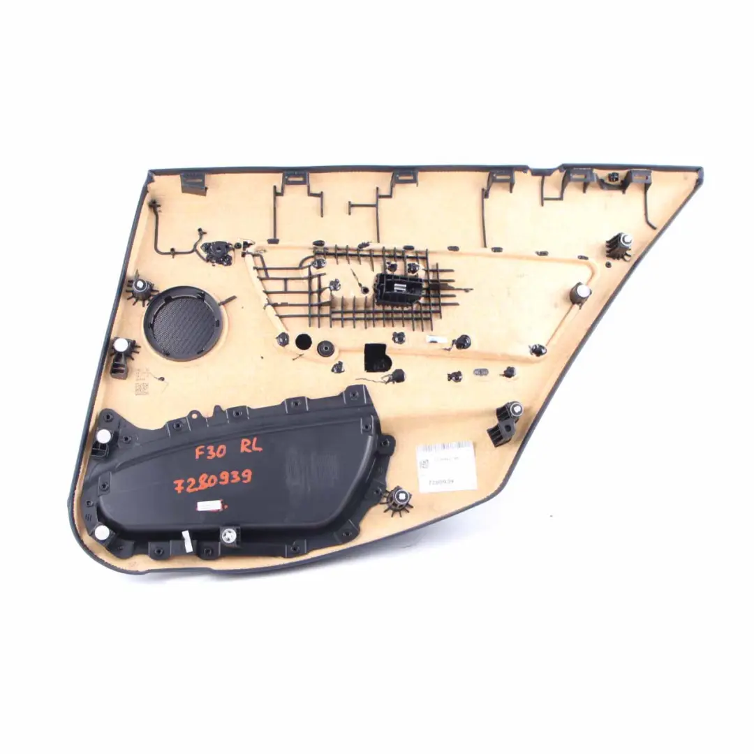 BMW 3 Series F30 F31 Rear Left N/S Door Card Lining Panel Black Leather - SKU 7280939 - Part number 7280939