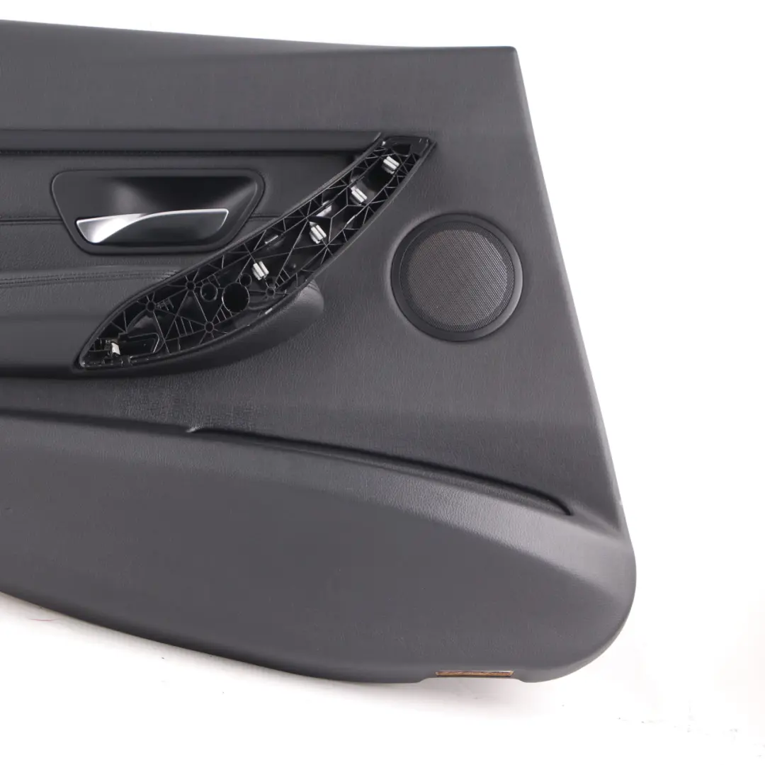 Panel Forro Puerta Trasera Izquierda Cuero Negro para BMW F30 F31 con número de pieza 7280939 BMW F30 F31 Panel Forro Puerta Trasera Izquierda Cuero Negro - SKU 7280939 - Número de pieza 7280939