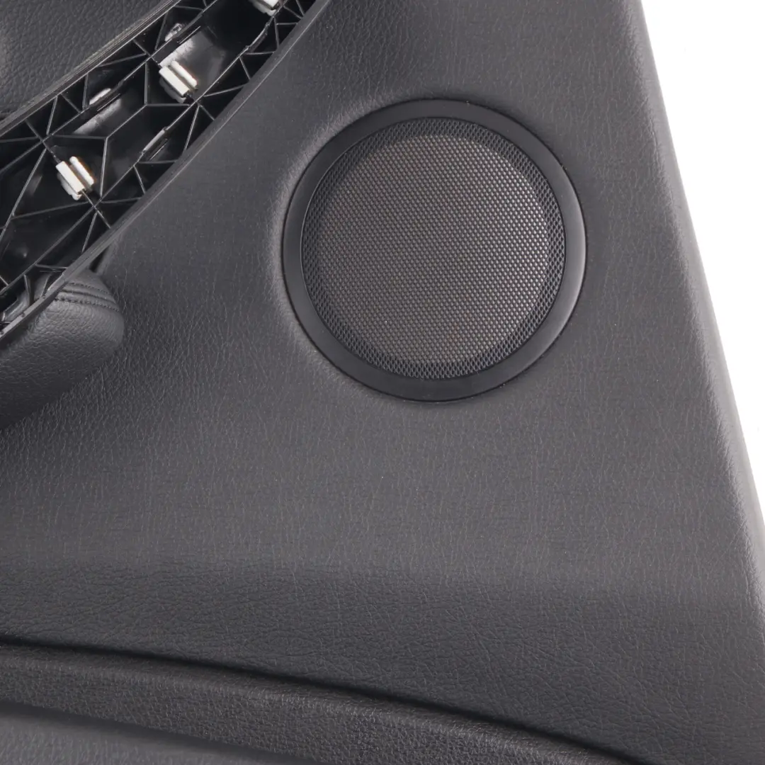 Panel Forro Puerta Trasera Izquierda Cuero Negro para BMW F30 F31 con número de pieza 7280939 BMW F30 F31 Panel Forro Puerta Trasera Izquierda Cuero Negro - SKU 7280939 - Número de pieza 7280939