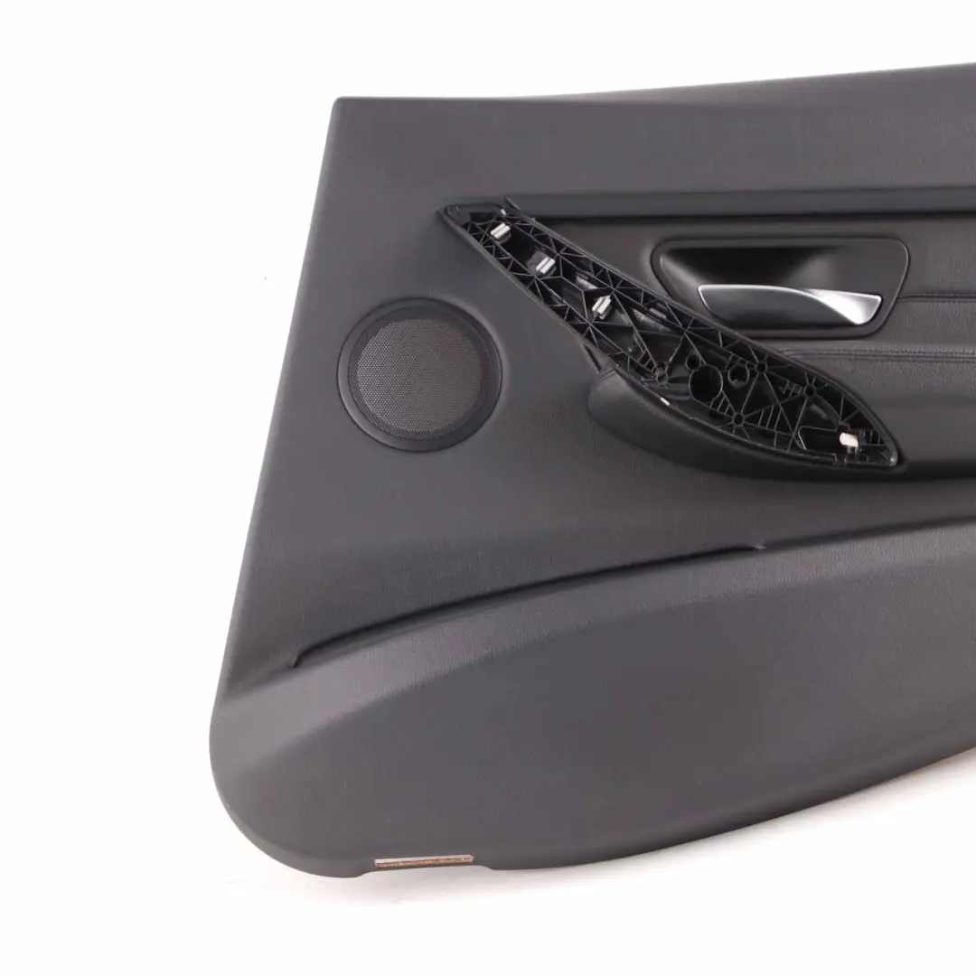 BMW 3 F30 F31 Rear Right O/S Door Card Lining Panel Black Leather Blue Strip - SKU 7280940-1 - Part number 7280940