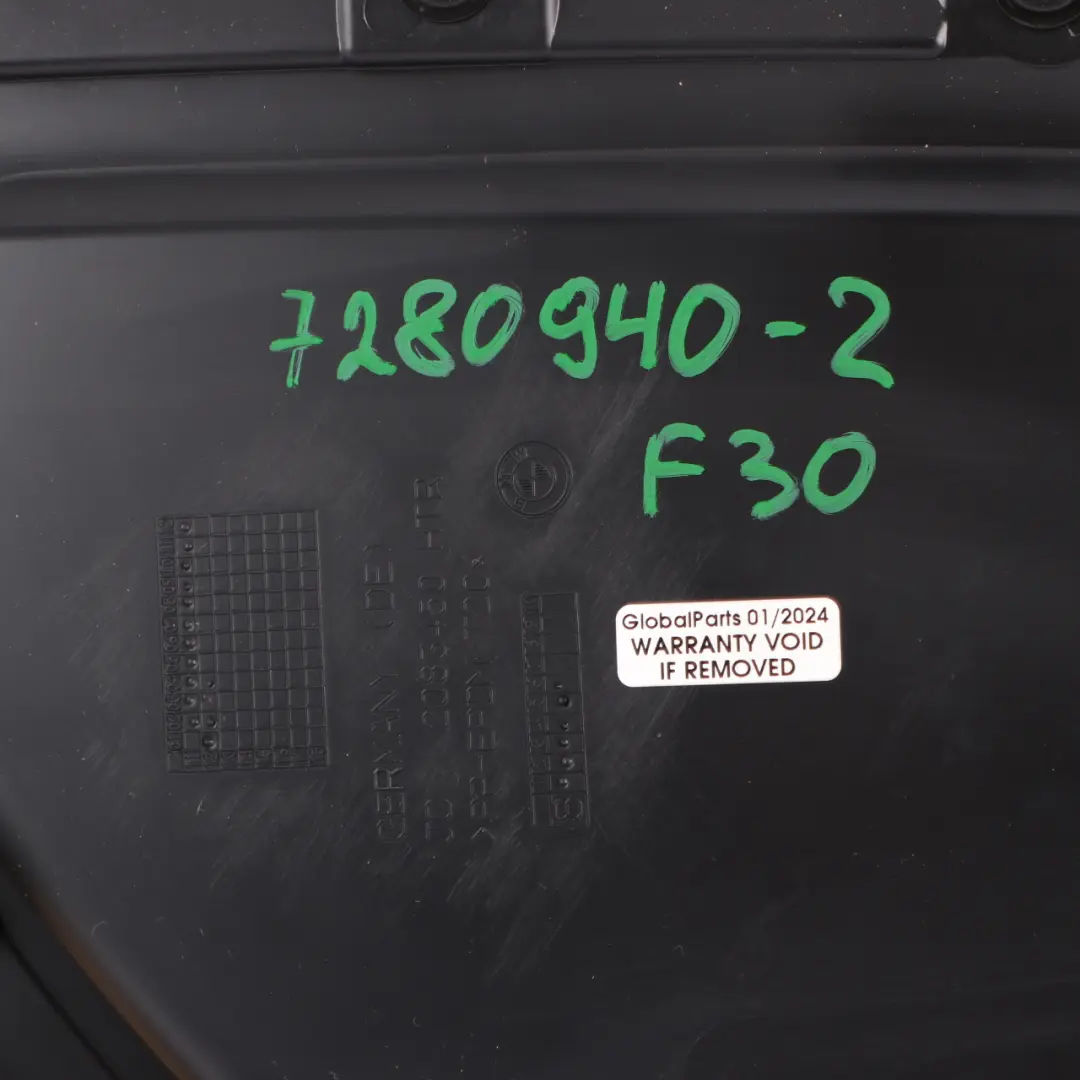BMW F30 F31 Door Card Rear Right O/S Door Lining Trim Panel Black Leather - SKU 7280940-2 - Part number 7280940