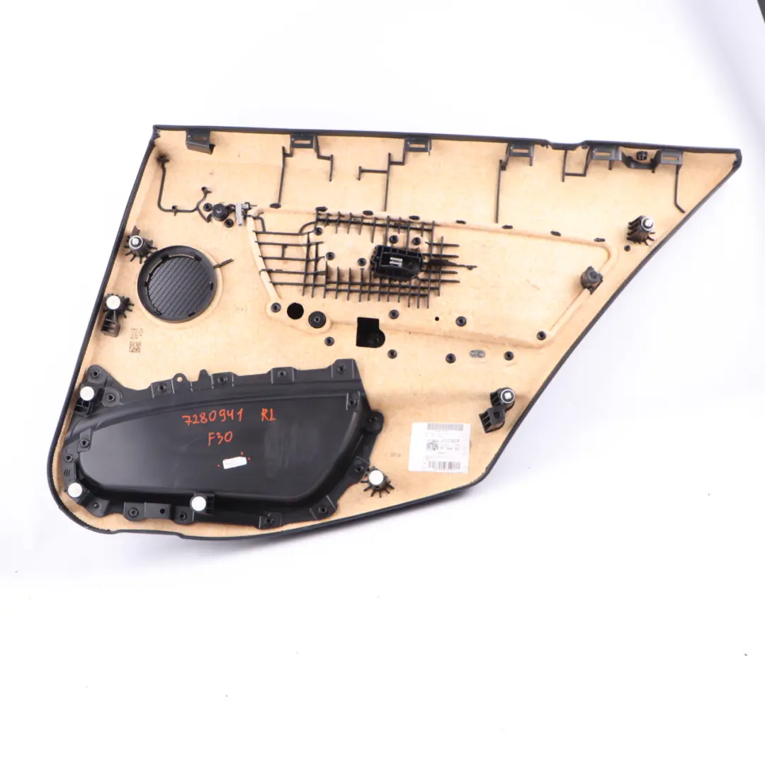 Door Card BMW F30 F31 Rear Left N/S Door Trim Panel Lining Leather Dakota Black to with Part number 7280941 Door Card BMW F30 F31 Rear Left N/S Door Trim Panel Lining Leather Dakota Black - SKU 7280941 - Part number 7280941