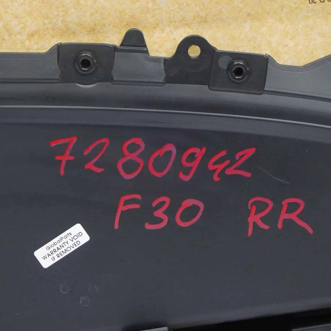 BMW F30 Carte de Porte Arrière Droite Panneau de Garniture Noir Cuir - SKU 7280942 - Numéro de pièce 7280942