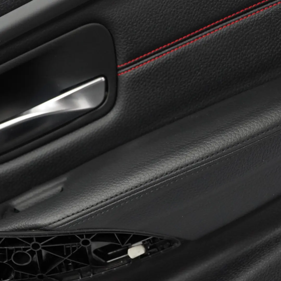 BMW F30 Scheda Porta Posteriore Destra Fodera Pannello Trim Pelle Nera - SKU 7280942 - Numero di parte 7280942