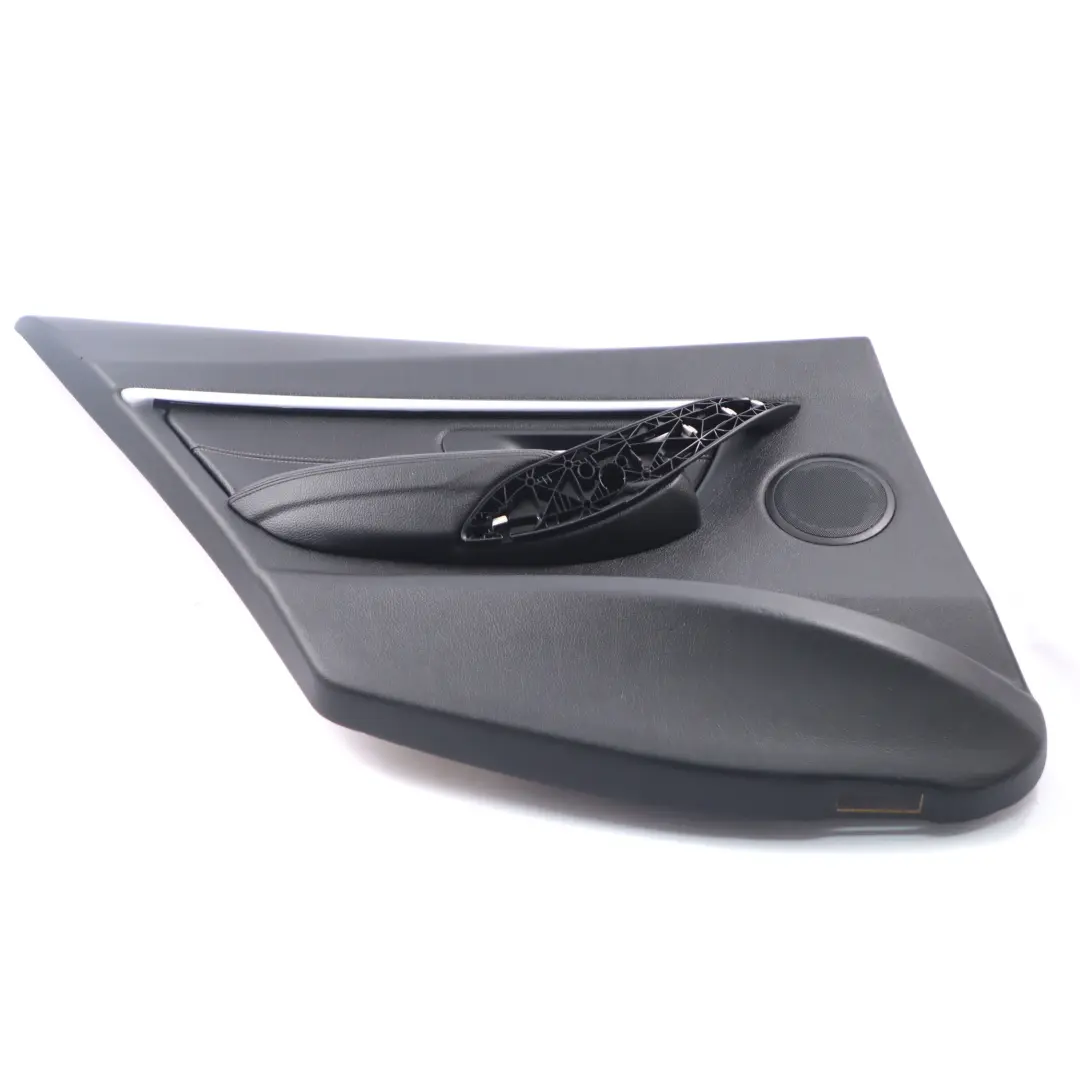 Tarjeta de puerta trasera izquierda puerta de cuero Negro Oyster para BMW F30 F31 con número de pieza 7280943 BMW F30 F31 Tarjeta de puerta trasera izquierda puerta de cuero Negro Oyster - SKU 7280943-1 - Número de pieza 7280943