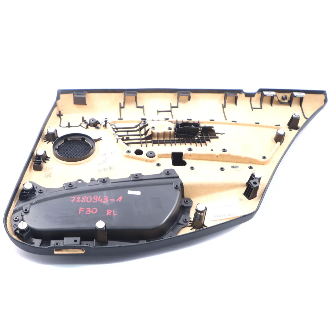 BMW F30 F31 Tür Karte hinten links Türverkleidung Panel Leder Schwarz Oyster - SKU 7280943-1 - Teilenummer 7280943