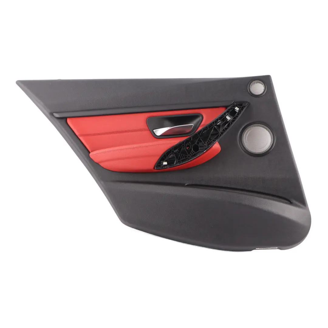 Door Card Rear Left N/S Door Lining Panel Leather Black Red to BMW F30 F31 with Part number 7280943 BMW F30 F31 Door Card Rear Left N/S Door Lining Panel Leather Black Red - SKU 7280945 - Part number 7280943