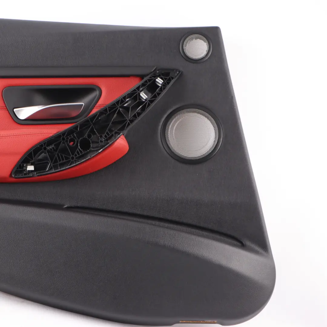 BMW F30 F31 Door Card Rear Left N/S Door Lining Panel Leather Black Red - SKU 7280945 - Part number 7280943