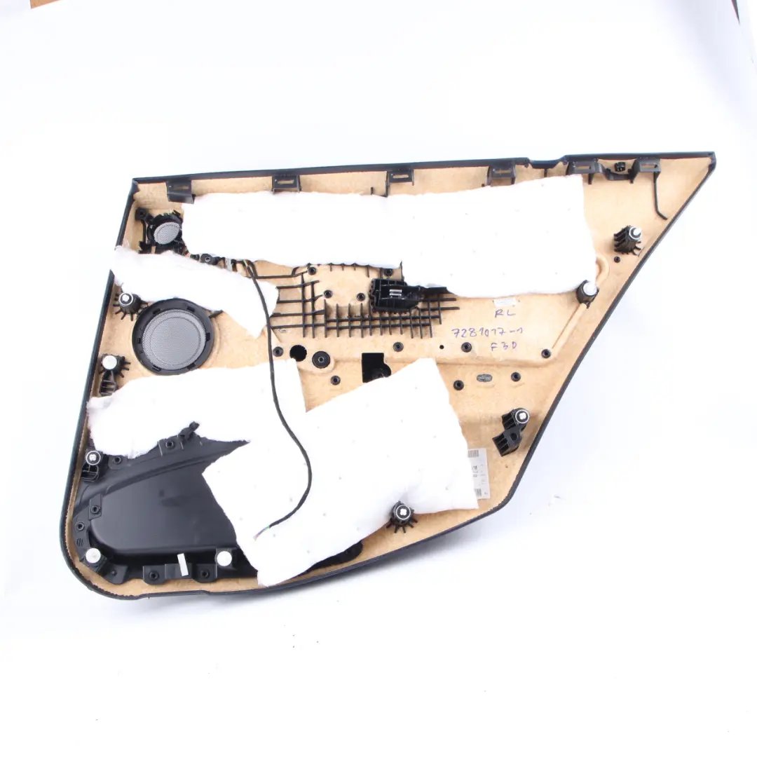 BMW F30 F31 Door Card Rear Left N/S Lining Panel Leather Dakota Black - SKU 7281017-1 - Part number 7281017