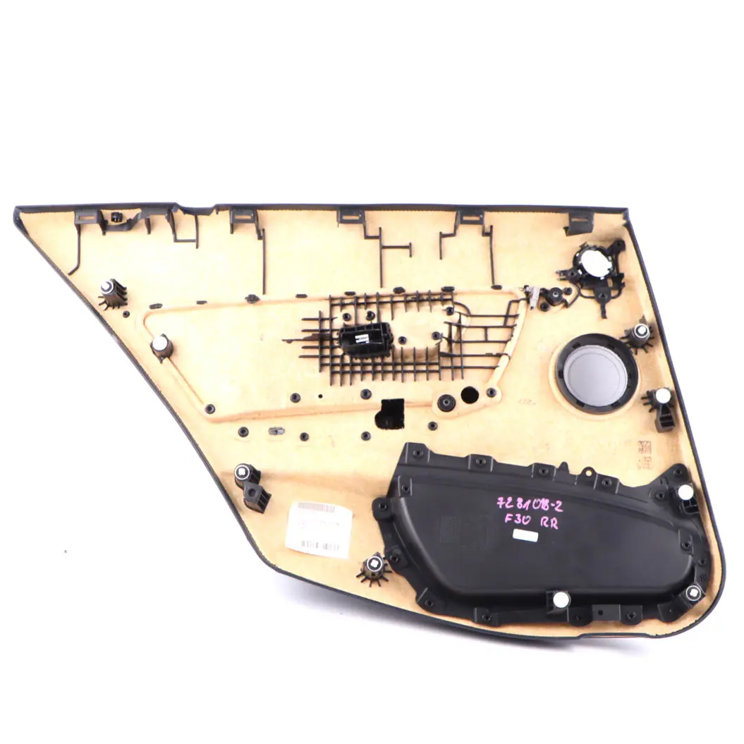 Right O/S Door Card Lining Panel Leather Dakota Black to BMW F30 F31 Rear with Part number 7281018 BMW F30 F31 Rear Right O/S Door Card Lining Panel Leather Dakota Black - SKU 7281018-2 - Part number 7281018