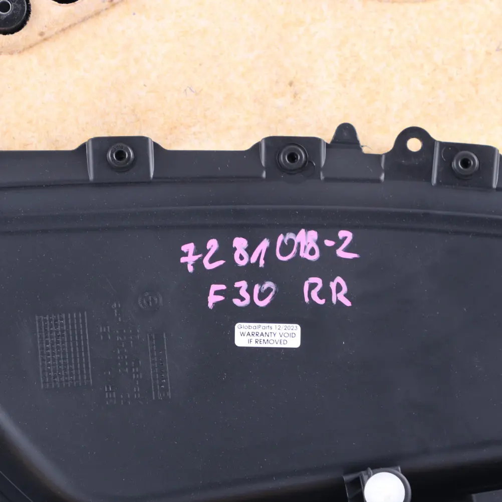 BMW F30 F31 Rear Right O/S Door Card Lining Panel Leather Dakota Black - SKU 7281018-2 - Part number 7281018