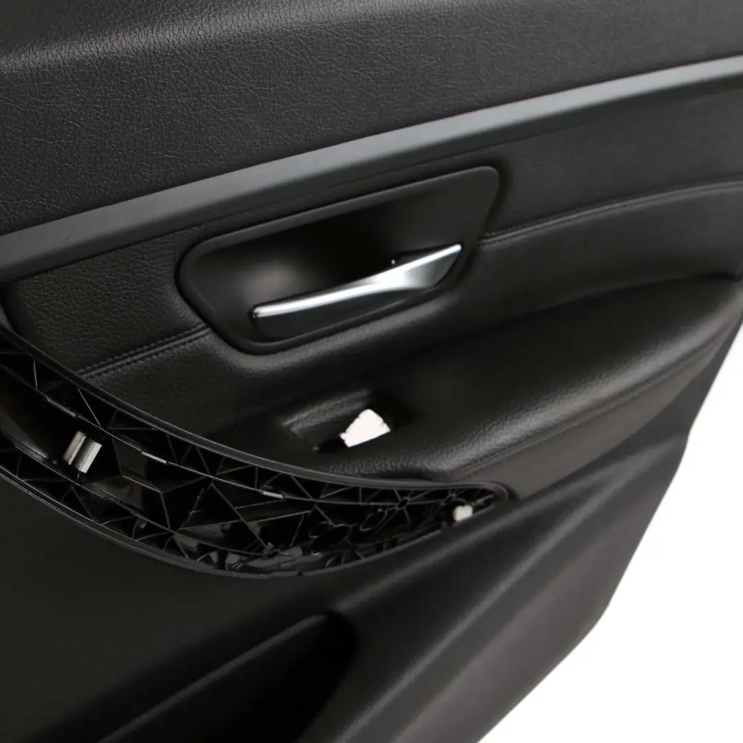 Right O/S Door Card Lining Panel Leather Dakota Black to BMW 3 Series F30 F31 Rear with Part number 7281018 BMW 3 Series F30 F31 Rear Right O/S Door Card Lining Panel Leather Dakota Black - SKU 7281018 - Part number 7281018