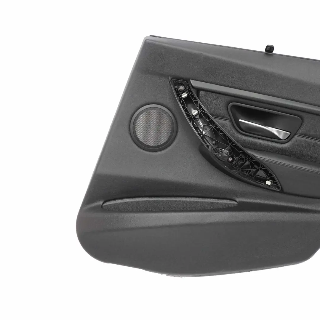 Scheda Porta Posteriore Destra Fodera Pannello Trim Rollo Pelle Nera per BMW F30 con numero di parte 7281102 BMW F30 Scheda Porta Posteriore Destra Fodera Pannello Trim Rollo Pelle Nera - SKU 7281102 - Numero di parte 7281102