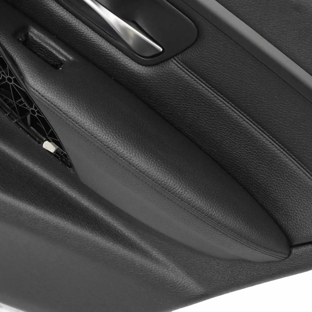 BMW F30 Scheda Porta Posteriore Destra Fodera Pannello Trim Rollo Pelle Nera - SKU 7281102 - Numero di parte 7281102