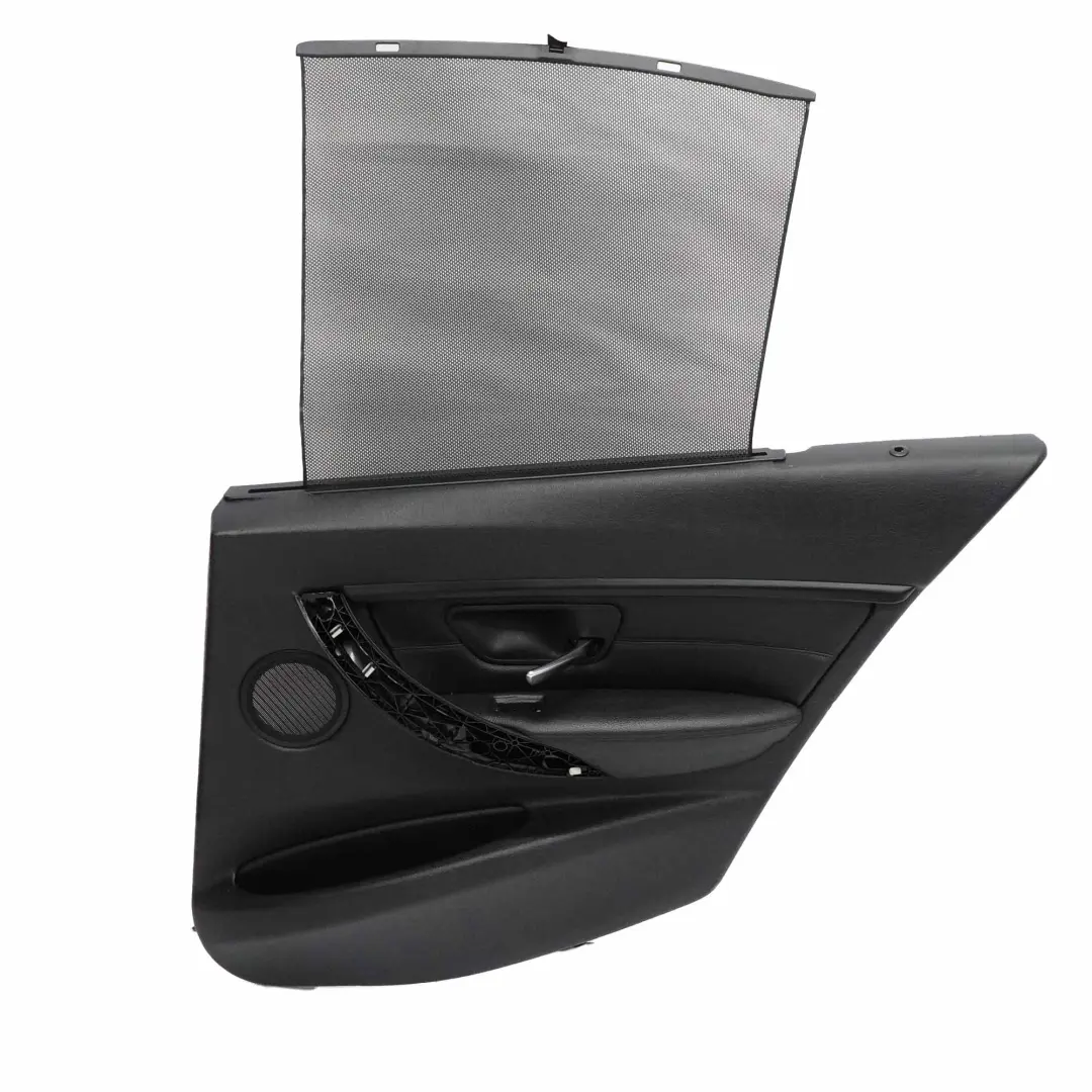  £BMW F30 Door Card Rear Right O/S Lining Trim Panel Roller Blind Black Leather - SKU 7281102 - Part number 7281102