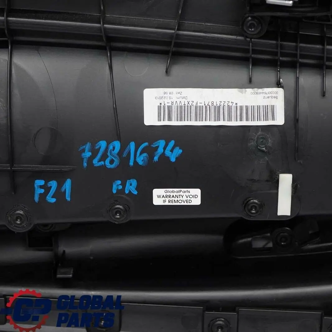 BMW 2 F21 F22 Delantero Derecho Puerta Forro Tarjeta Tela Mover Antracita - SKU 7281674 - Número de pieza 7281674