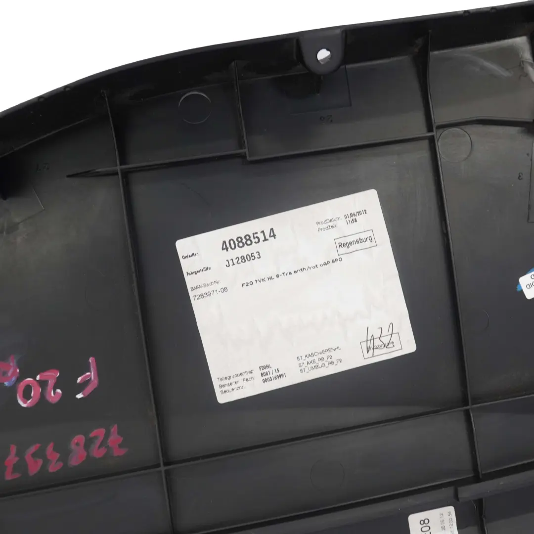 Trasera Izquierda Puerta Forro Tarjeta Tela Negro Rojo para BMW F20 con número de pieza 7283971 BMW F20 Trasera Izquierda Puerta Forro Tarjeta Tela Negro Rojo - SKU 7283971 - Número de pieza 7283971