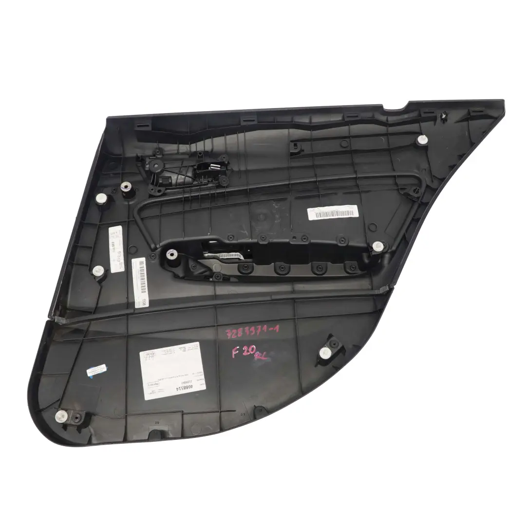 Trasera Izquierda Puerta Forro Tarjeta Tela Negro Rojo para BMW F20 con número de pieza 7283971 BMW F20 Trasera Izquierda Puerta Forro Tarjeta Tela Negro Rojo - SKU 7283971 - Número de pieza 7283971