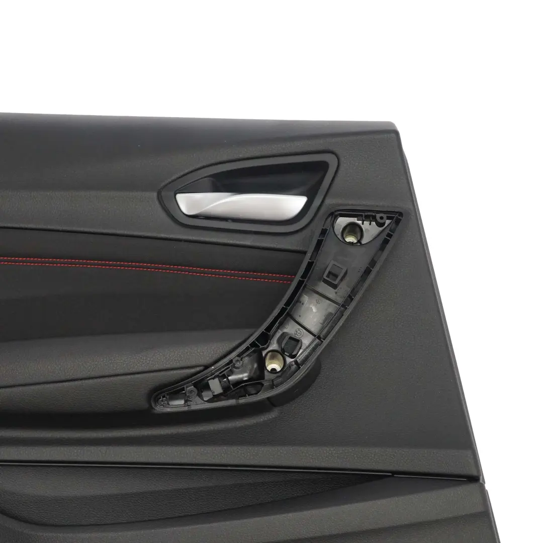 Tarjeta De Puerta Trasera Izquierda Forro Tela Rojo Antracita para BMW F20 con número de pieza 7284019 BMW F20 Tarjeta De Puerta Trasera Izquierda Forro Tela Rojo Antracita - SKU 7284019 - Número de pieza 7284019