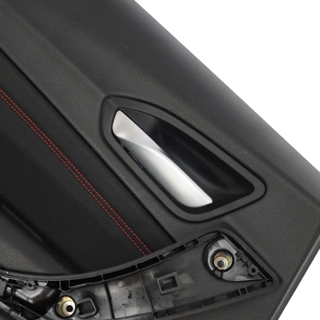 Tarjeta De Puerta Trasera Izquierda Forro Tela Rojo Antracita para BMW F20 con número de pieza 7284019 BMW F20 Tarjeta De Puerta Trasera Izquierda Forro Tela Rojo Antracita - SKU 7284019 - Número de pieza 7284019