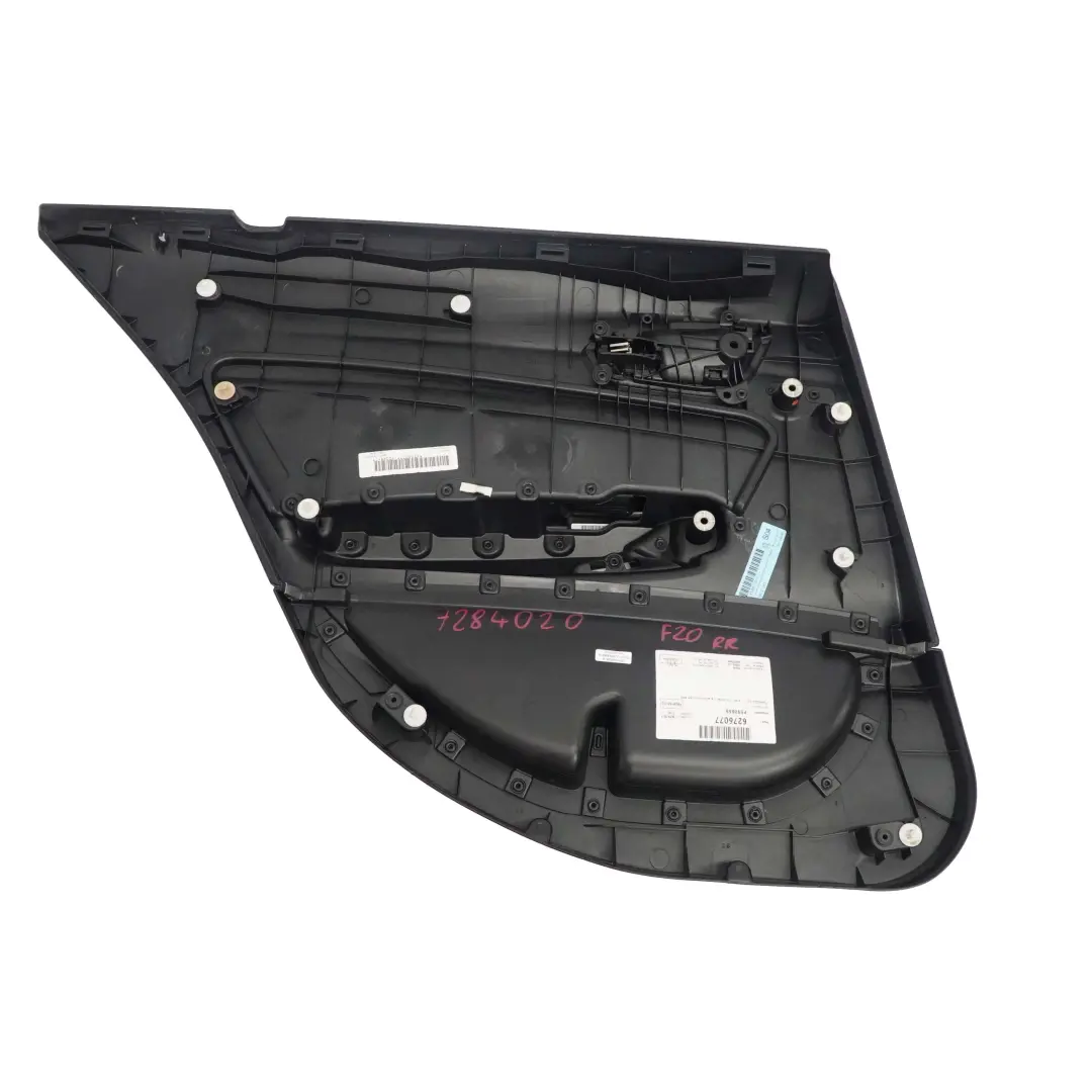 Scheda Porta Posteriore Destra Fodera Tessuto Rosso Antracite per BMW F20 con numero di parte 7284020 BMW F20 Scheda Porta Posteriore Destra Fodera Tessuto Rosso Antracite - SKU 7284020 - Numero di parte 7284020