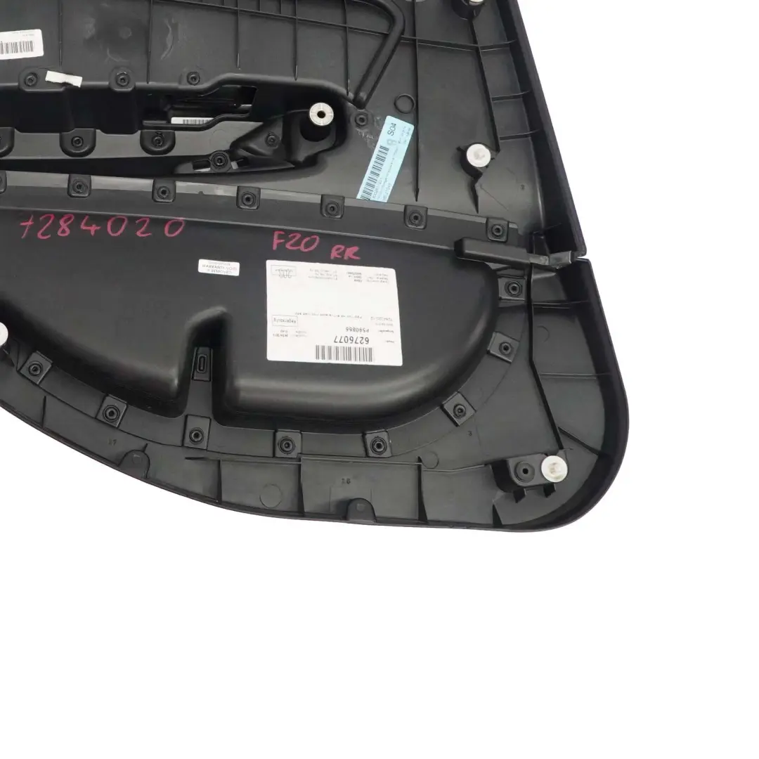 Tarjeta De Puerta Trasera Derecha Forro Tela Rojo Antracita para BMW F20 con número de pieza 7284020 BMW F20 Tarjeta De Puerta Trasera Derecha Forro Tela Rojo Antracita - SKU 7284020 - Número de pieza 7284020