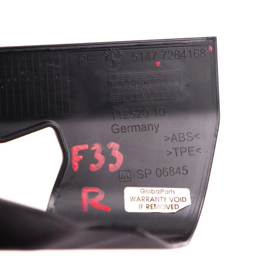 BMW 3 Series F33 F83 M4 Hardtop Top Roof Support Trim Cover Right O/S - SKU 7284168 - Part number 7284168