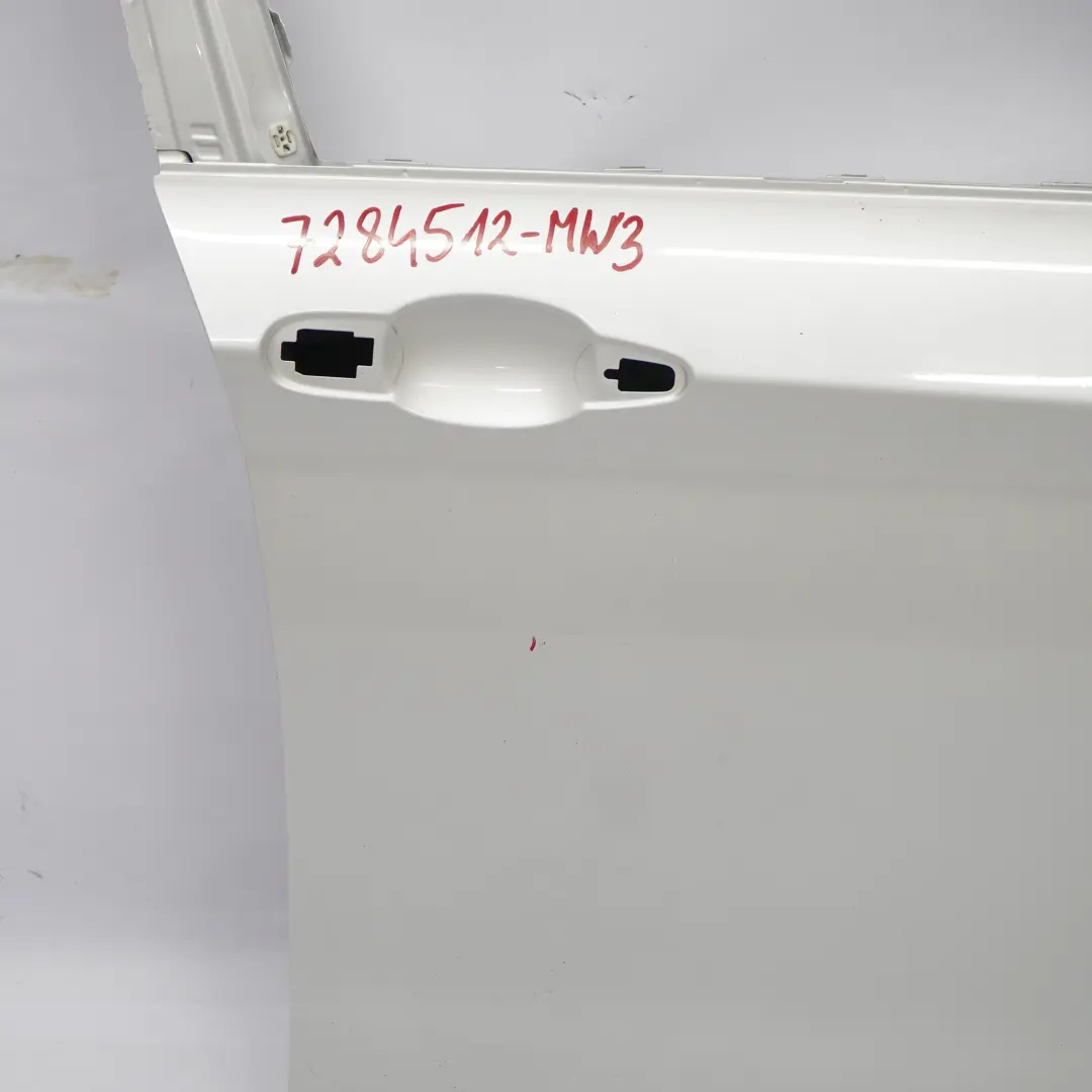 BMW F20 Front Right Door O/S Mineralweiss Mineral White Metallic - A96 - SKU 7284512-MW3 - Part number 7284512