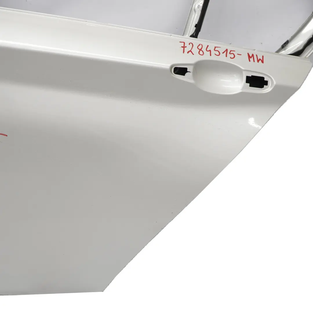 Left Door N/S Mineralweiss White Metallic - A96 to BMW F20 Rear with Part number 7284515 BMW F20 Rear Left Door N/S Mineralweiss White Metallic - A96 - SKU 7284515-MW - Part number 7284515