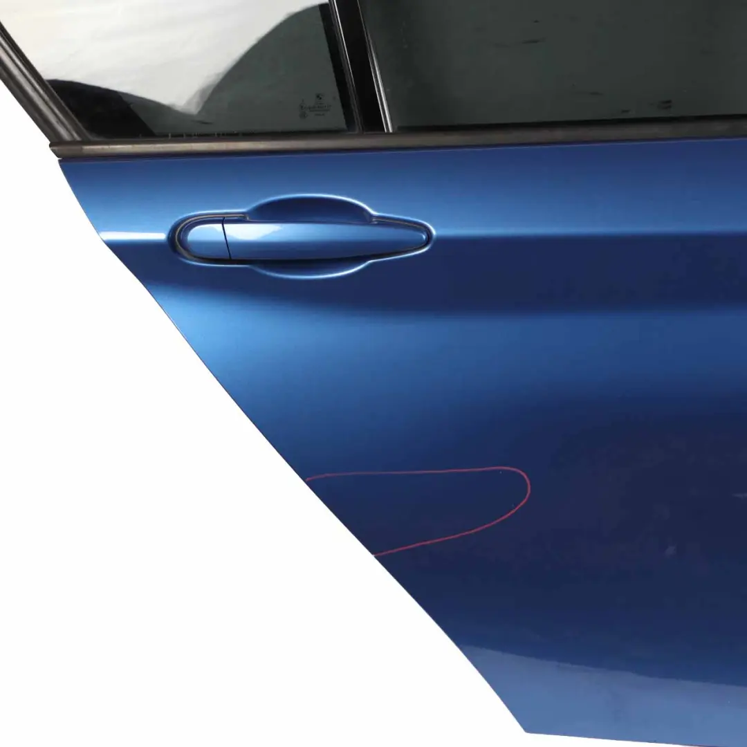 Door Rear Right O/S BMW F20 Estorilblau Estoril Blue II Metallic - B45 to with Part number 7284516 Door Rear Right O/S BMW F20 Estorilblau Estoril Blue II Metallic - B45 - SKU 7284516-EB - Part number 7284516