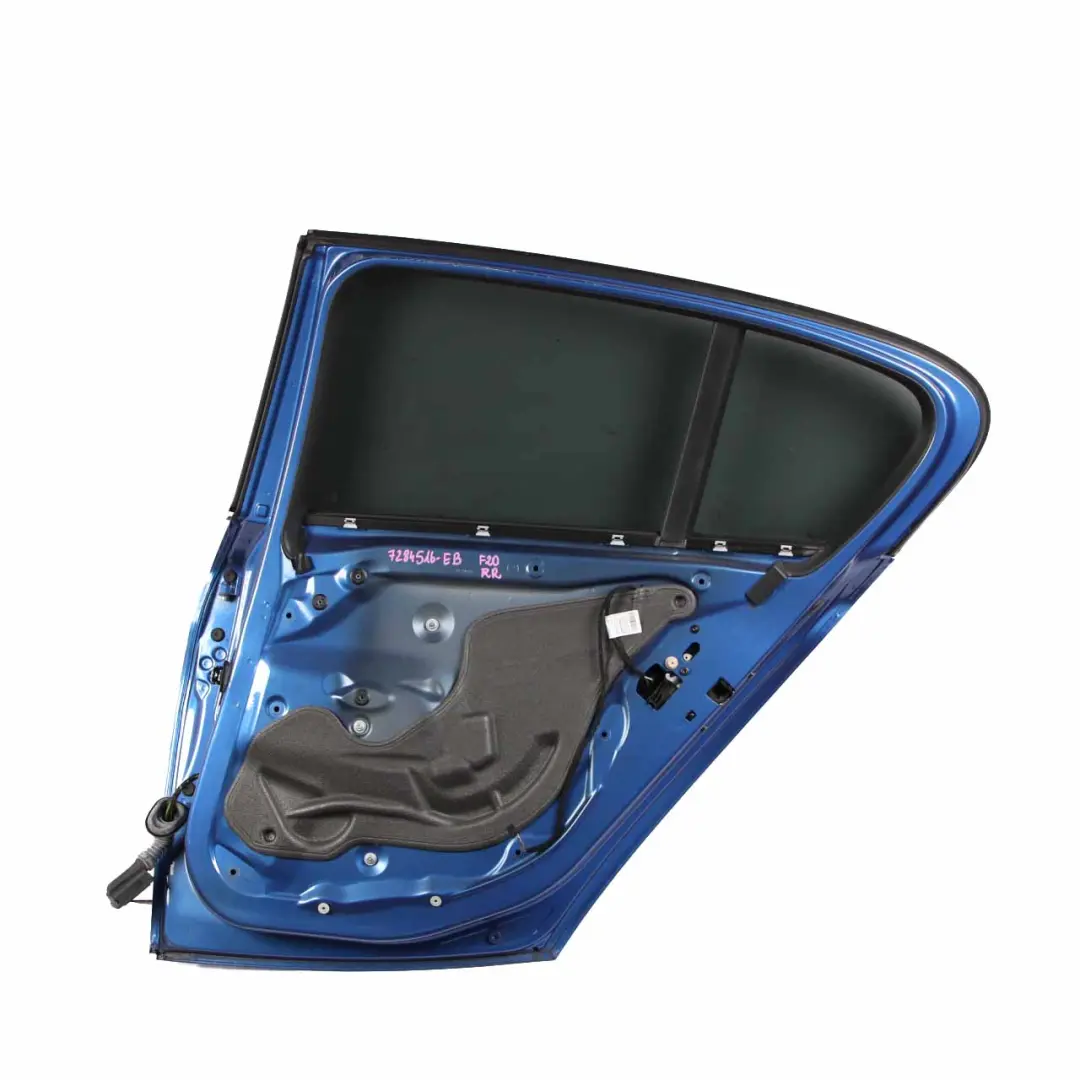 Door Rear Right O/S BMW F20 Estorilblau Estoril Blue II Metallic - B45 to with Part number 7284516 Door Rear Right O/S BMW F20 Estorilblau Estoril Blue II Metallic - B45 - SKU 7284516-EB - Part number 7284516