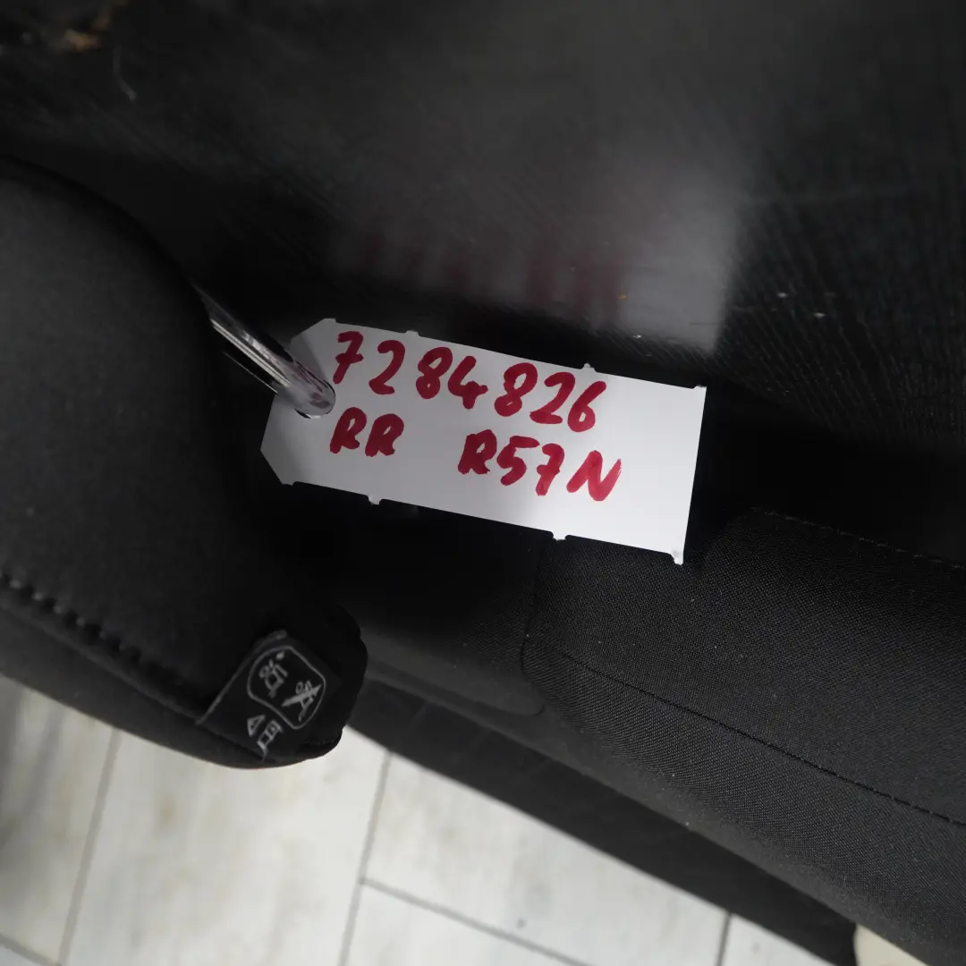 Asiento Trasero Derecho Tela Cuero Respaldo Beige Polar para Mini Cabrio R57 LCI con número de pieza 7284826 Mini Cabrio R57 LCI Asiento Trasero Derecho Tela Cuero Respaldo Beige Polar - SKU 7284826 - Número de pieza 7284826