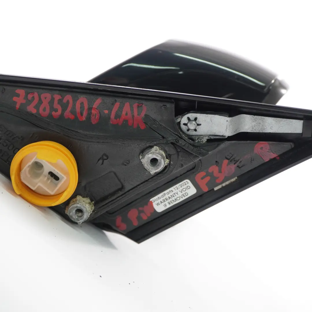 BMW F32 F36 Wing Mirror Heated Right O/S Auto Dip Carbon Black Metallic - 416 - SKU RHD-7285206-CAR - Part number 7285206