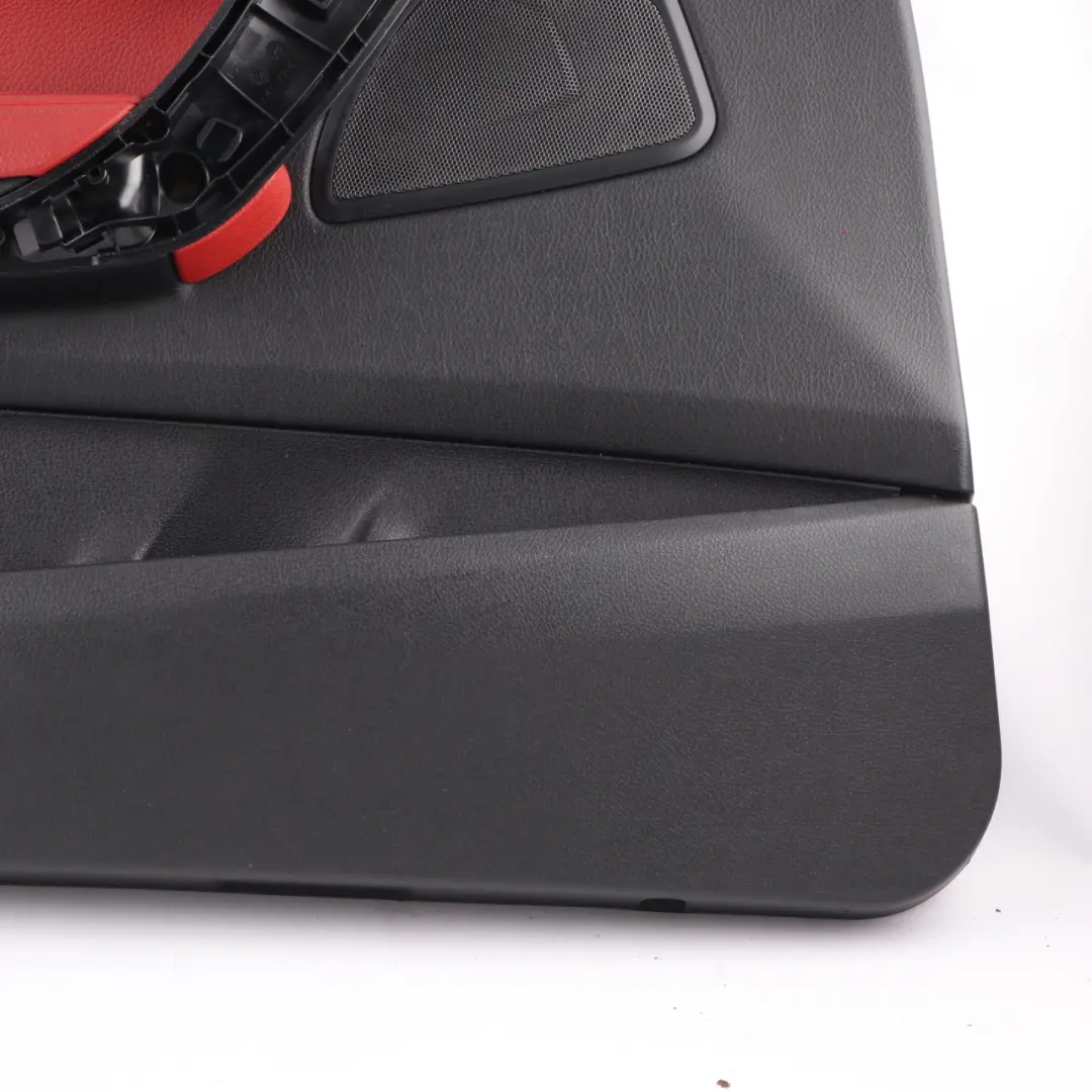 Door Card Front Left N/S Door Lining Leather Coral Red to BMW F21 F22 with Part number 7285389 BMW F21 F22 Door Card Front Left N/S Door Lining Leather Coral Red - SKU 7285389-1 - Part number 7285389