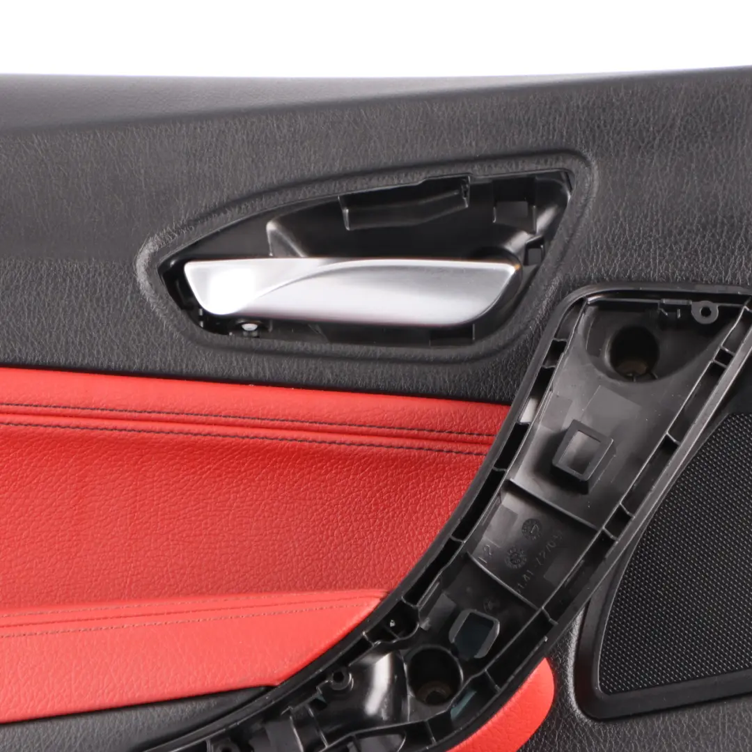 Door Card Front Left N/S Door Lining Leather Coral Red to BMW F21 F22 with Part number 7285389 BMW F21 F22 Door Card Front Left N/S Door Lining Leather Coral Red - SKU 7285389 - Part number 7285389