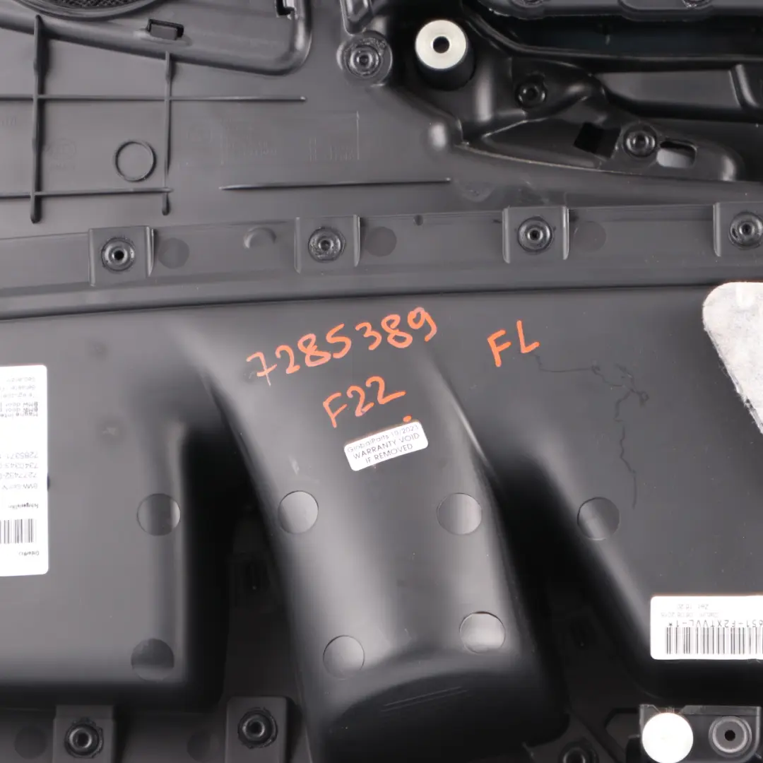 BMW F21 F22 Scheda Porta Anteriore Sinistra Fodera Pelle Rosso Corallo - SKU 7285389 - Numero di parte 7285389